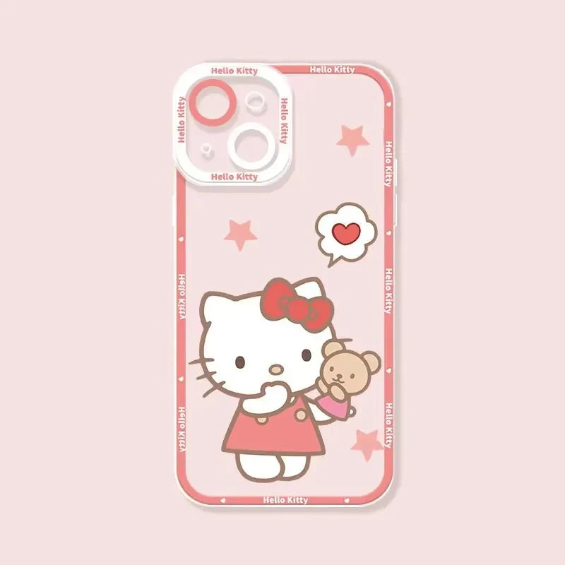 Hello Kitty and Marie Cat iPhone Case Cute Pink Kawaii Cover