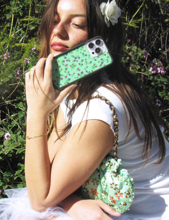 Purple Posie Rosie Wildflower iPhone Case