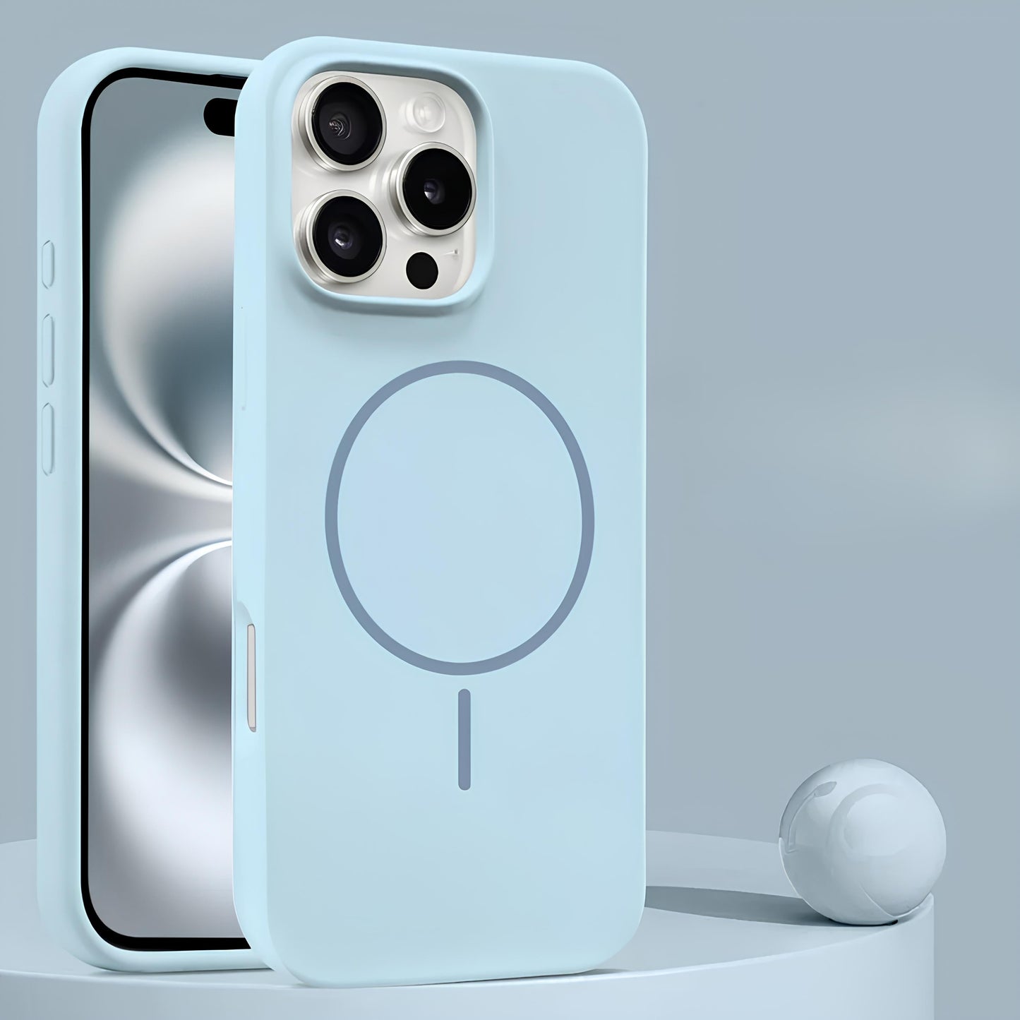 Liquid Silicone Magnetic Case For iPhone Shockproof