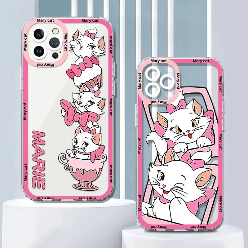Hello Kitty and Mary Cat Clear iPhone Cases Soft Silicone
