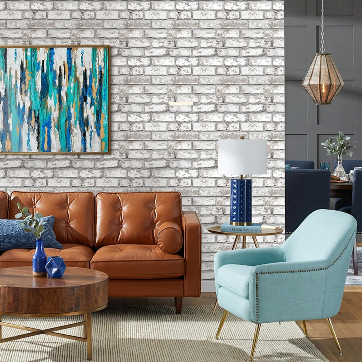 10 Pcs 3D Brick Wall Panels Peel and Stick for Home Decor