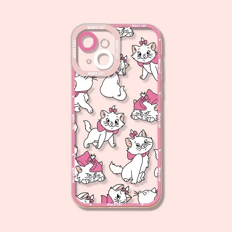 Hello Kitty and Mary Cat Clear iPhone Cases Soft Silicone