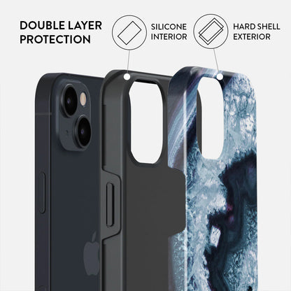 BURGA Phone case - Frozen Lake - Gray Marble