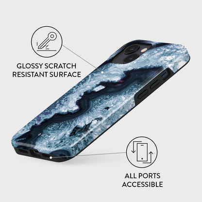 BURGA Phone case - Frozen Lake - Gray Marble