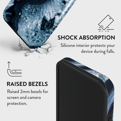BURGA Phone case - Frozen Lake - Gray Marble
