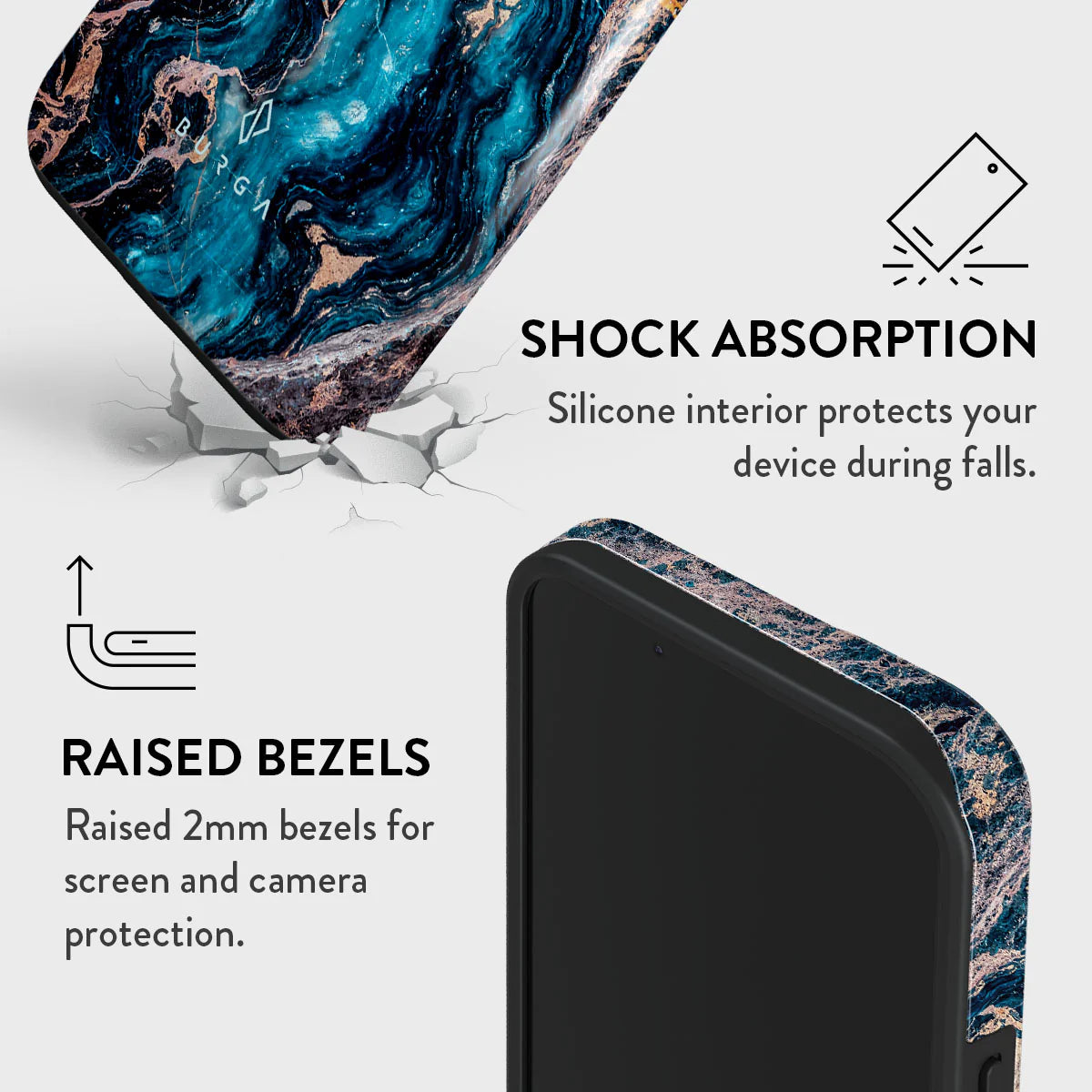 BURGA Phone case - Mystic River - Blue Marble