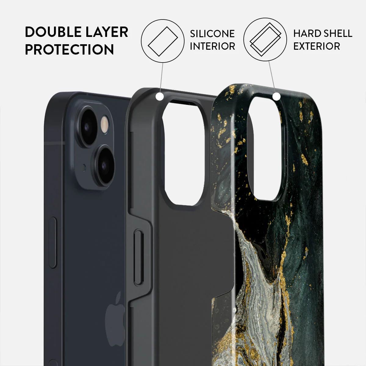 BURGA Phone case - Northern Lights - Marble