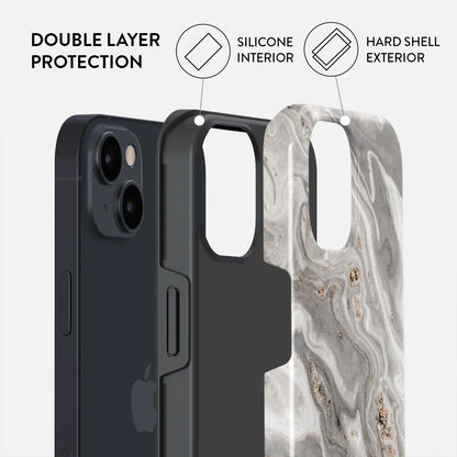 BURGA Phone case - Snowstorm - Grey Marble