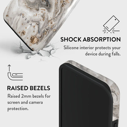 BURGA Phone case - Snowstorm - Grey Marble