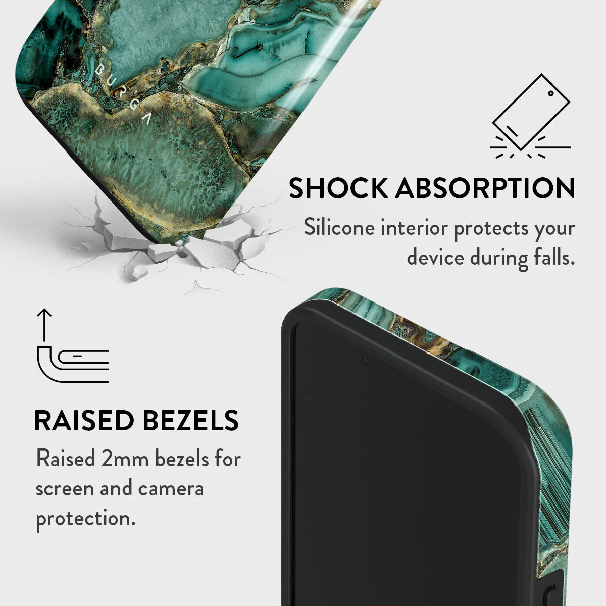 BURGA Phone case - Ubud Jungle - Turquoise