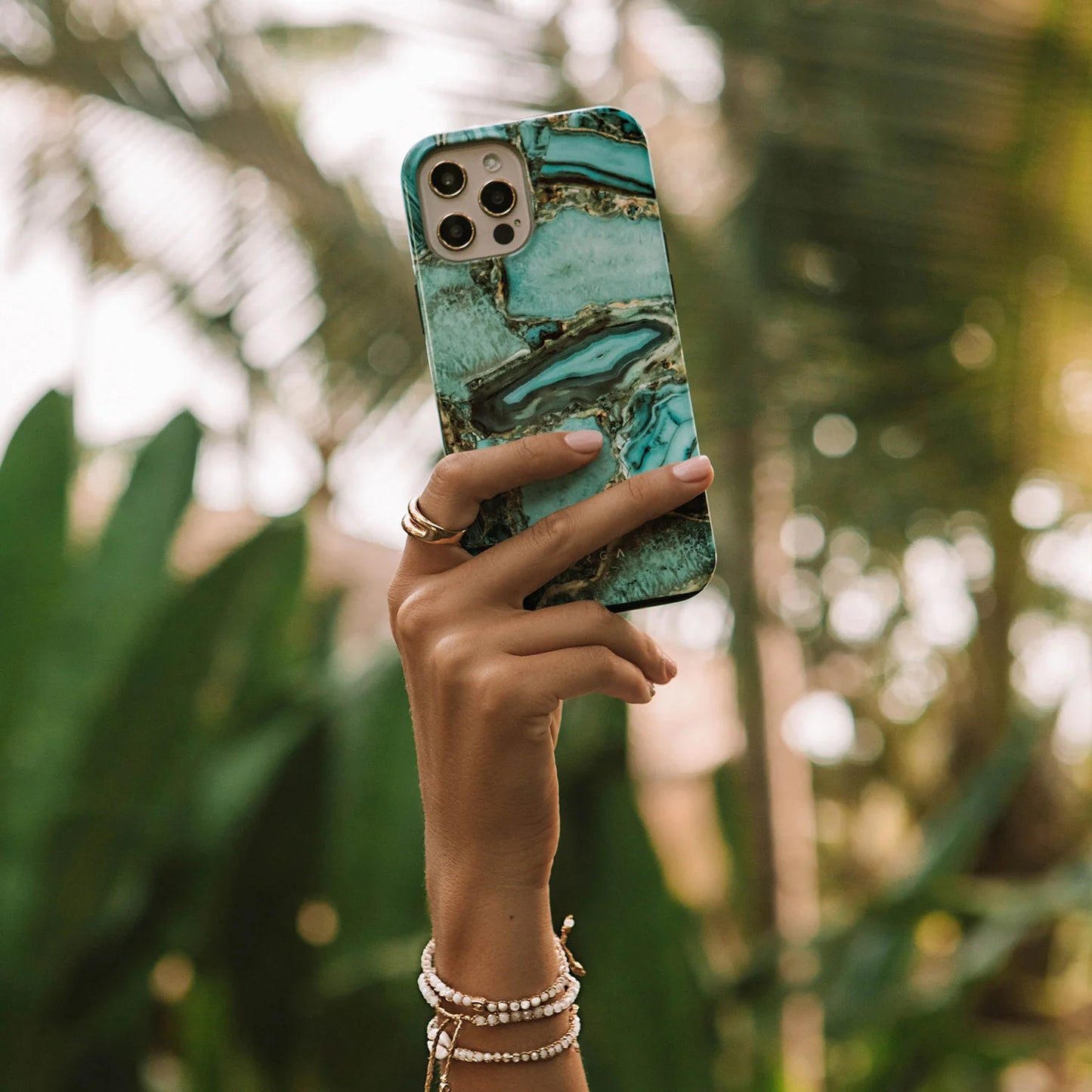 BURGA Phone case - Ubud Jungle - Turquoise