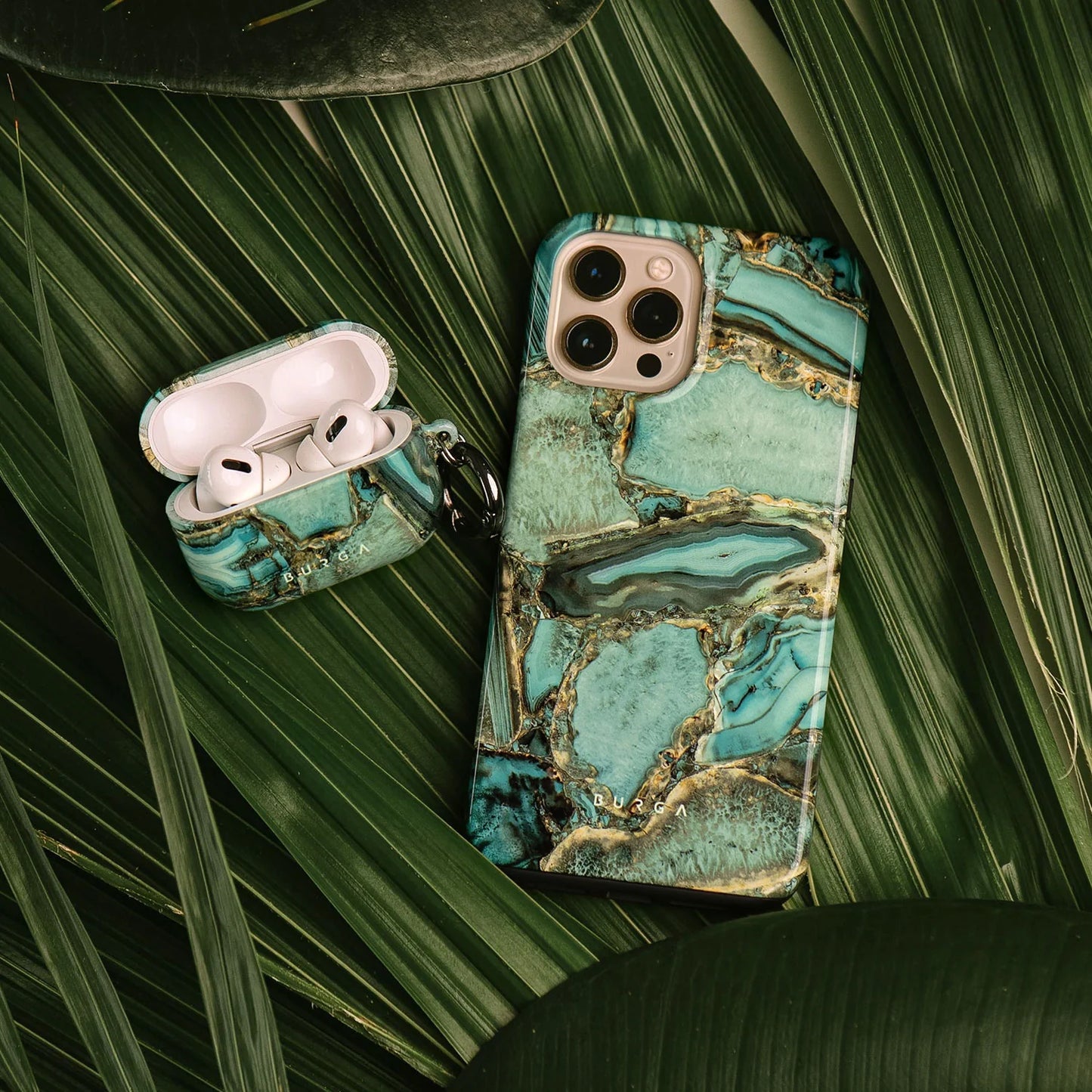 BURGA Phone case - Ubud Jungle - Turquoise