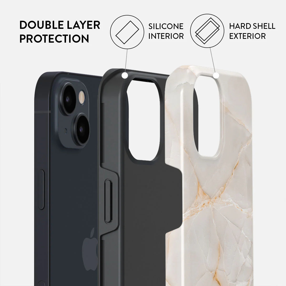 BURGA Phone case - Vanilla Sand - Marble