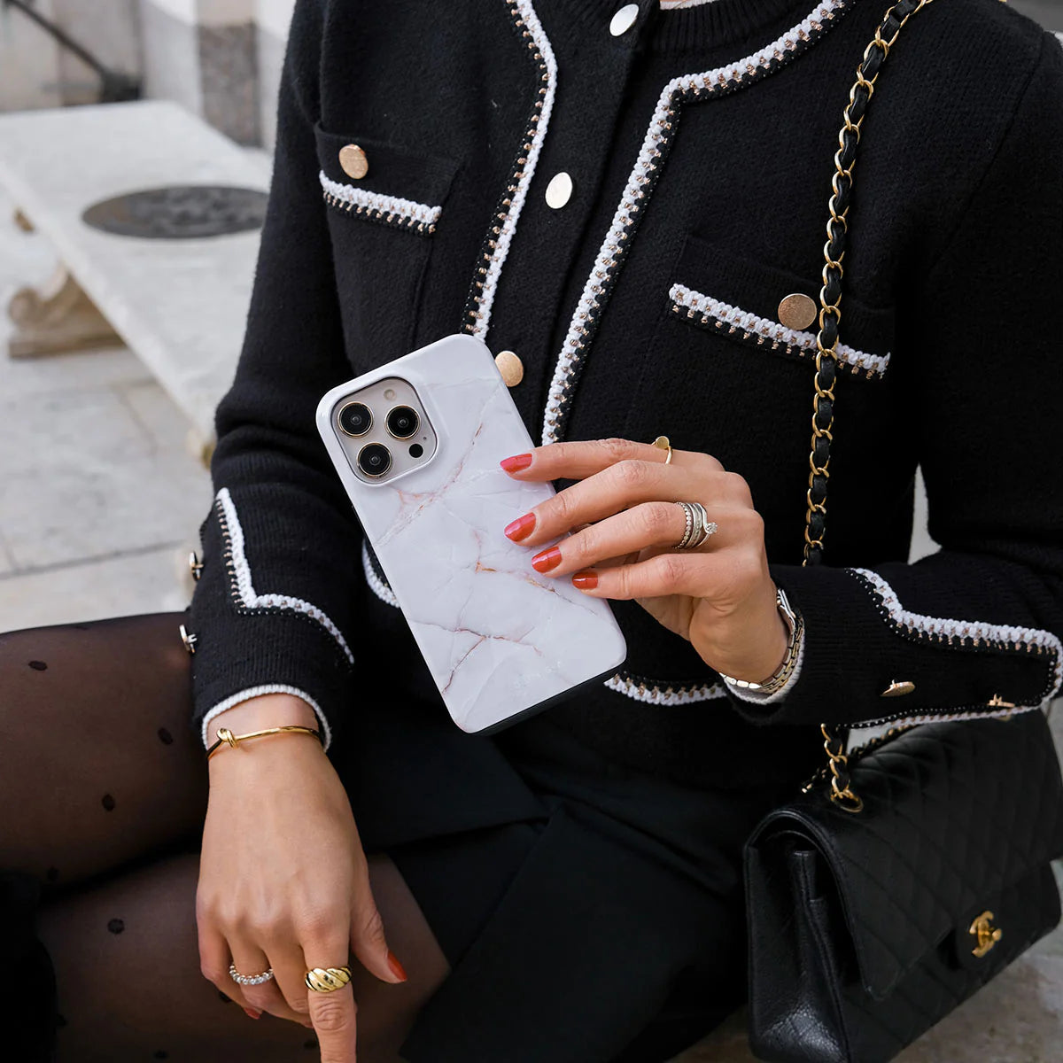 BURGA Phone case - Vanilla Sand - Marble