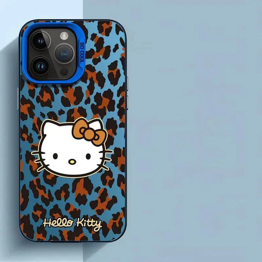 Hello Kitty Leopard Print iPhone Case Soft Silicone Cute Wild Style