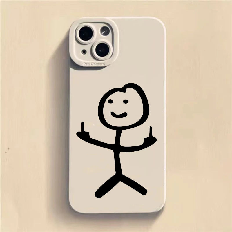 Funny Meme Art Texture Case for iPhone  – Shockproof (A)