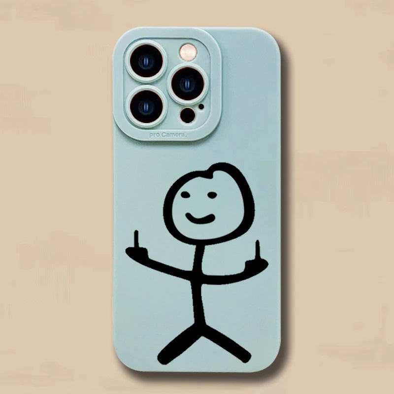 Funny Meme Art Texture Case for iPhone  – Shockproof (A)