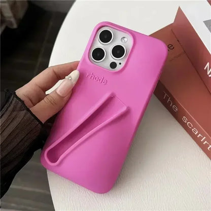 Luxury Lipstick Holder iPhone Case - Silicone Bumper Cover (A)