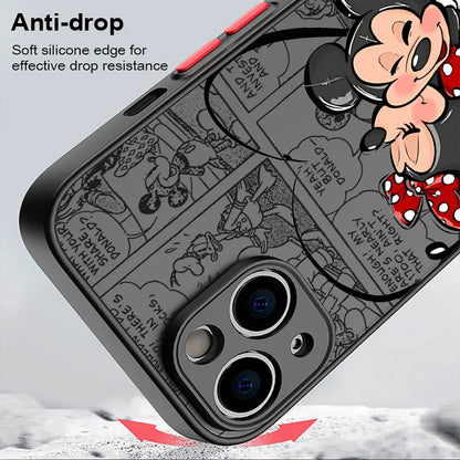 Couple Case Disney Mickey Minnie Love for iPhone Matte Cover (A)