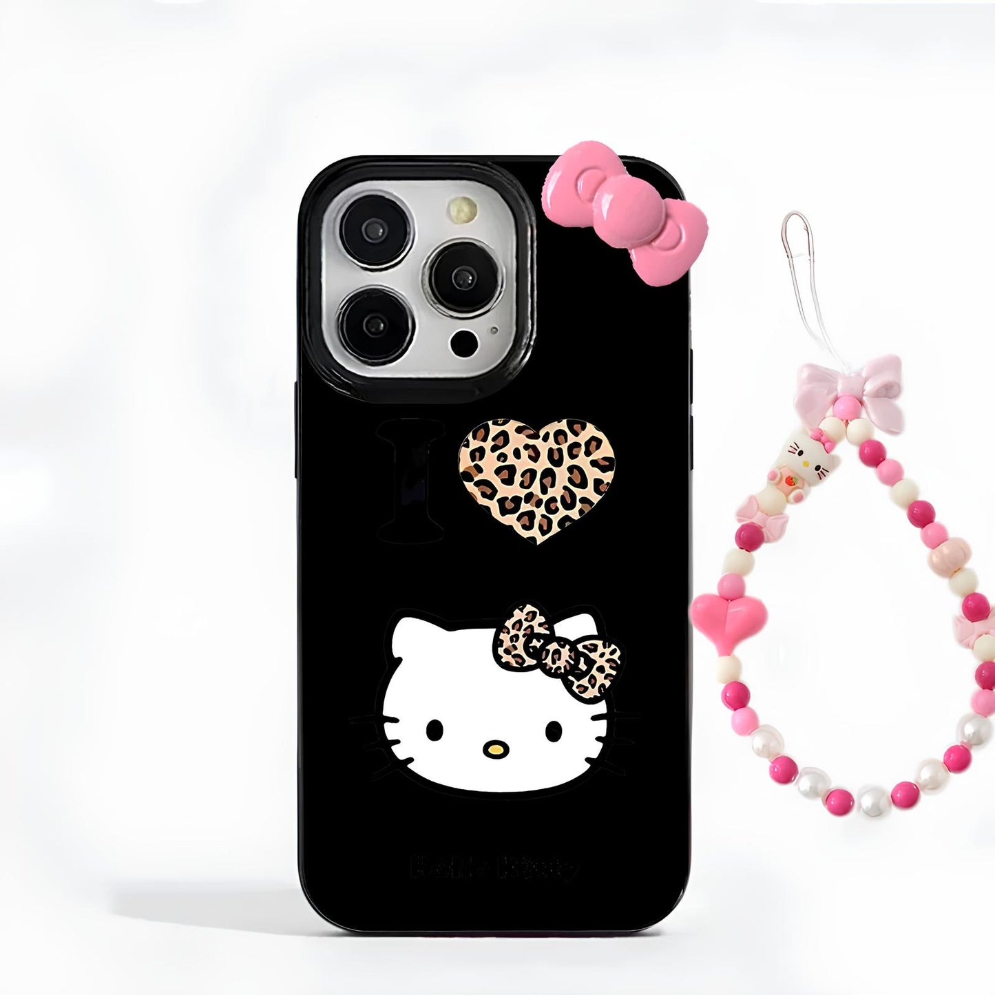 Hello Kitty Leopard Heart iPhone Cases Soft Silicone