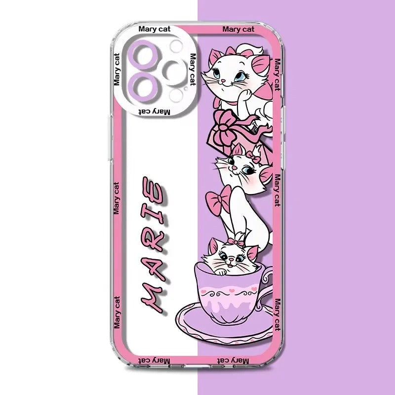 Hello Kitty and Mary Cat Clear iPhone Cases Soft Silicone
