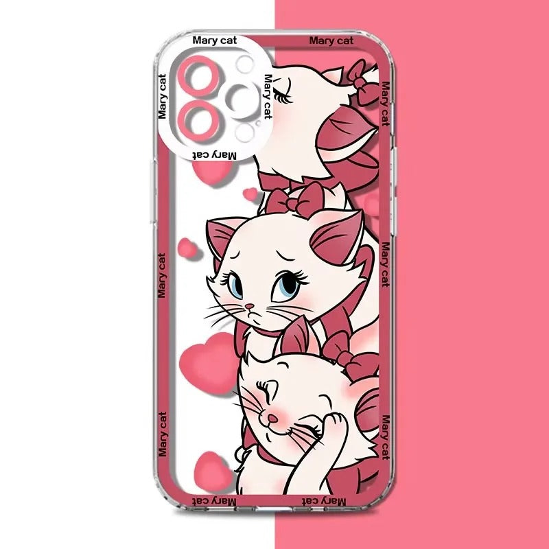 Hello Kitty and Mary Cat Clear iPhone Cases Soft Silicone