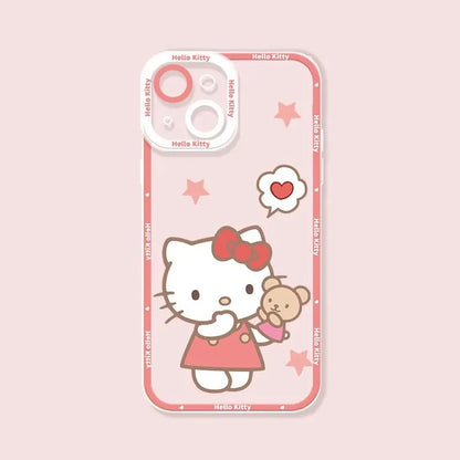 Hello Kitty and Mary Cat Clear iPhone Cases Soft Silicone