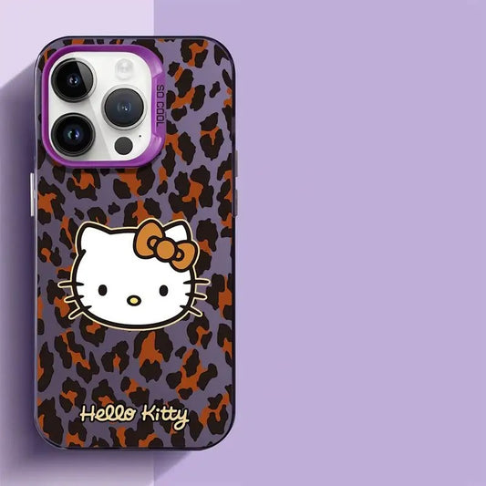 Hello Kitty Leopard Print iPhone Cases Soft Silicone Cover