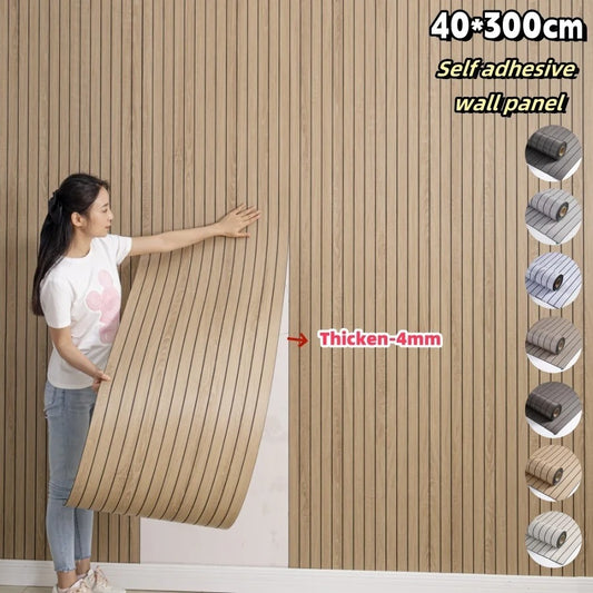 Peel and Stick Wood Wall Panel Roll – Waterproof DIY Decor