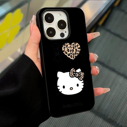 Hello Kitty Leopard Heart iPhone Cases Soft Silicone