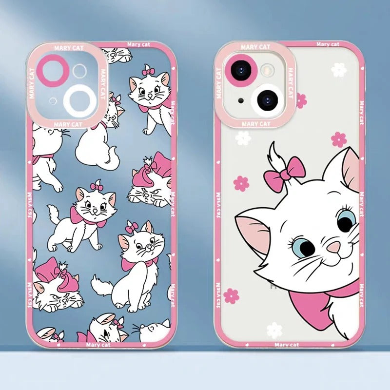 Hello Kitty and Mary Cat Clear iPhone Cases Soft Silicone