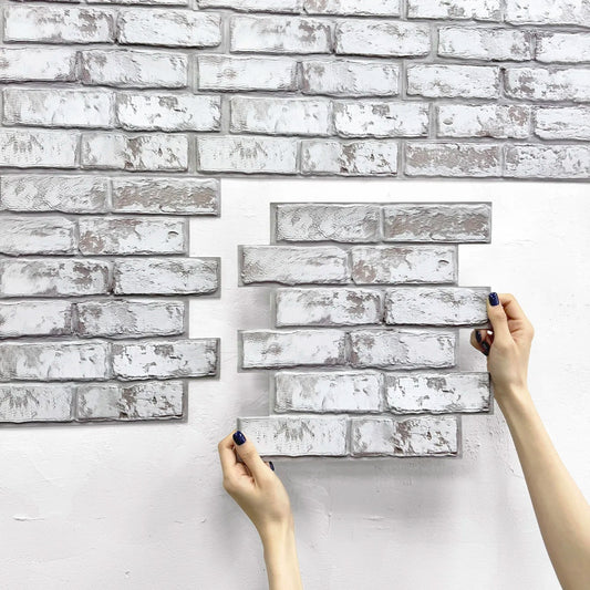 10 Pcs 3D Brick Wall Panels Peel and Stick for Home Decor