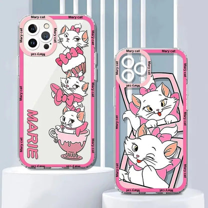 Hello Kitty and Mary Cat Clear iPhone Cases Soft Silicone