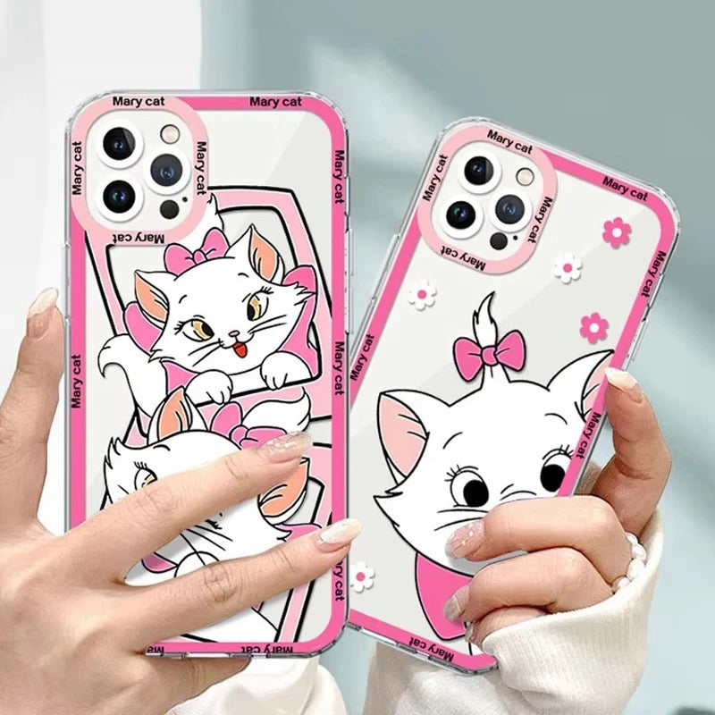 Hello Kitty and Mary Cat Clear iPhone Cases Soft Silicone