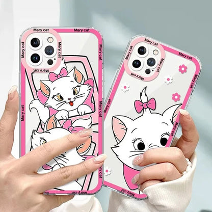 Hello Kitty and Mary Cat Clear iPhone Cases Soft Silicone