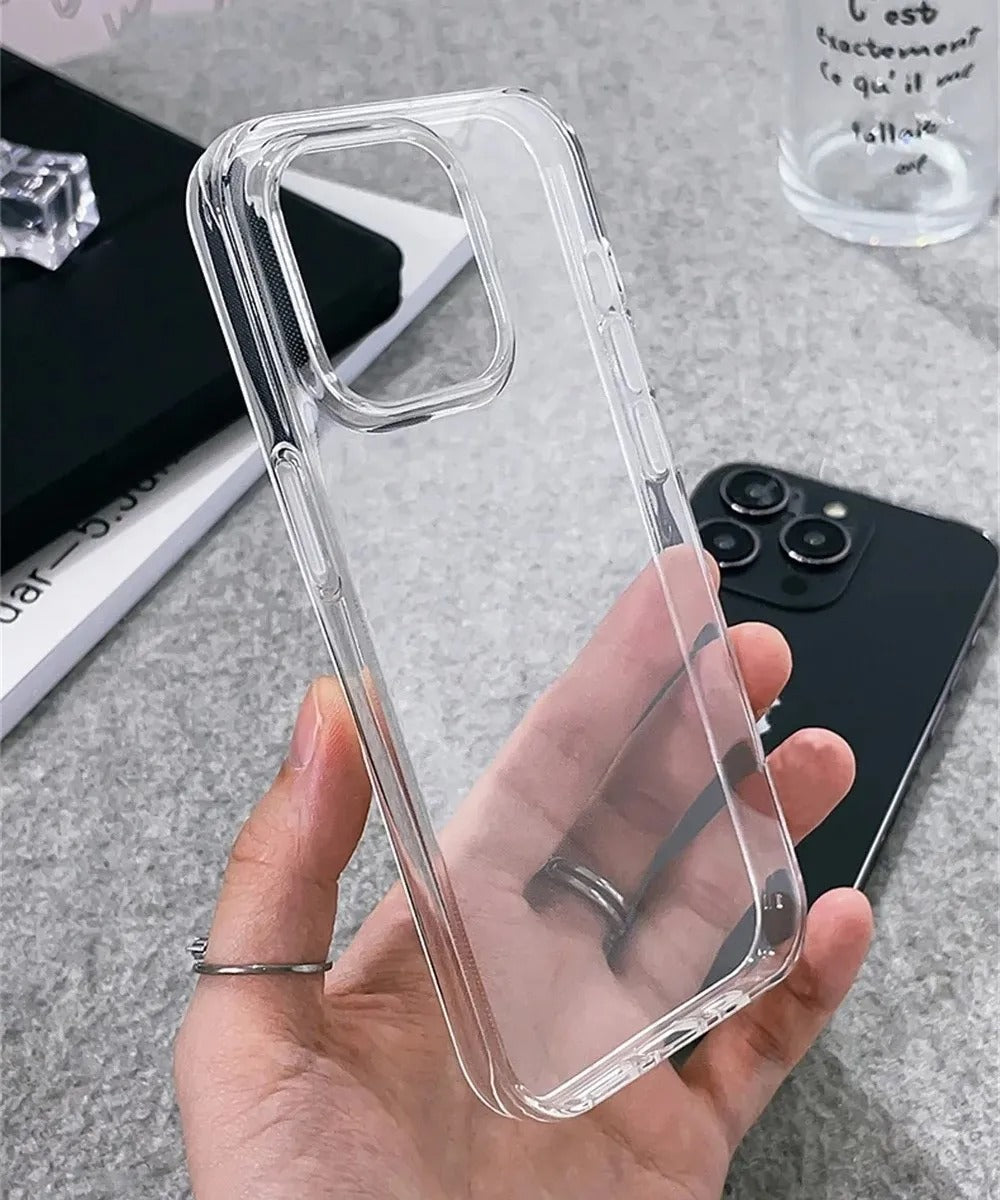 Ultra Thin HD Transparent Case for iPhone Shockproof Cover (A)