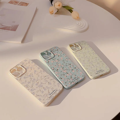 Luxury Korean Retro Floral iPhone Case - Shockproof (A)