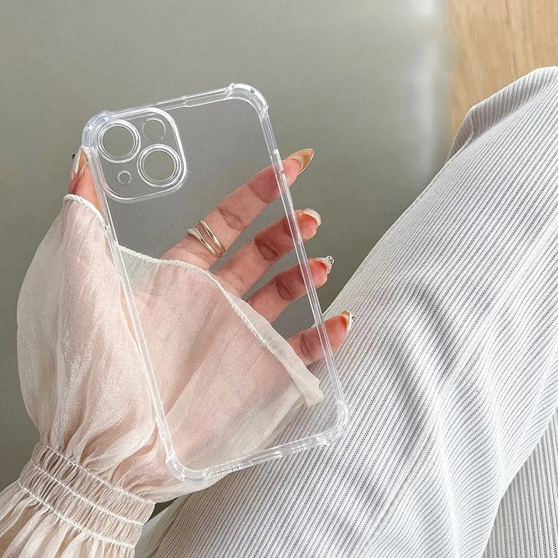 Soft Transparent Shockproof Case for iPhone – Clear Cover (A)