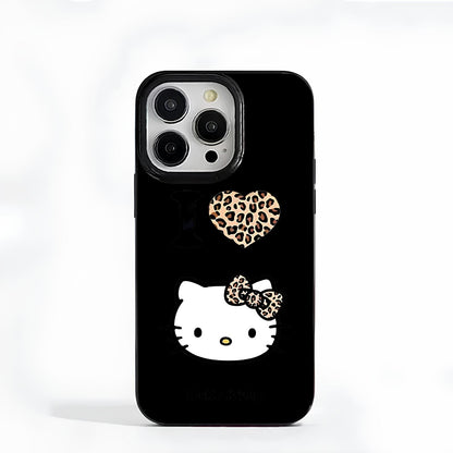 Hello Kitty Leopard Heart iPhone Cases Soft Silicone