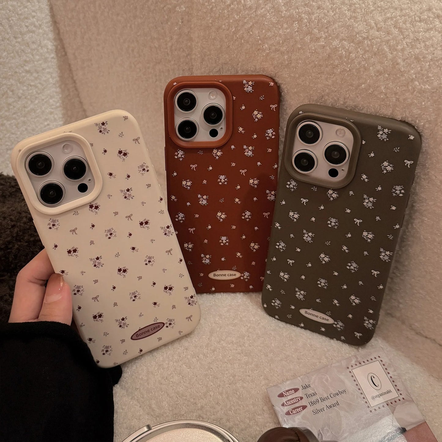 Vintage Flower Case for iPhone – Shockproof Random Cases(A)