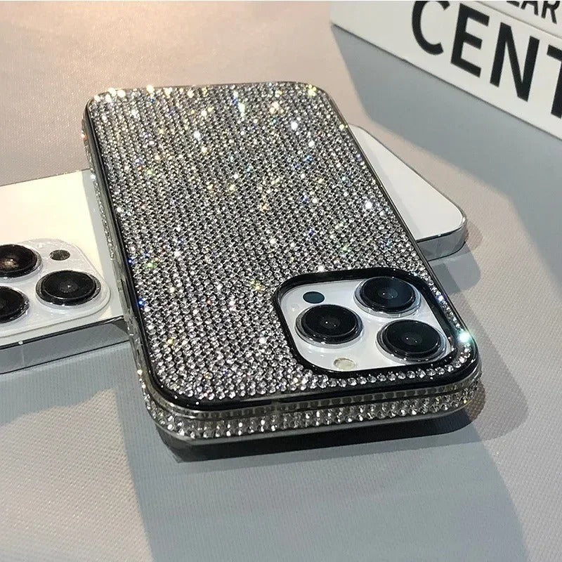 Luxury Shiny Diamond Bumper Frame iPhone Case (A)