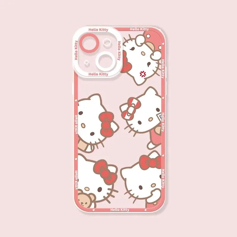 Hello Kitty and Mary Cat Clear iPhone Cases Soft Silicone