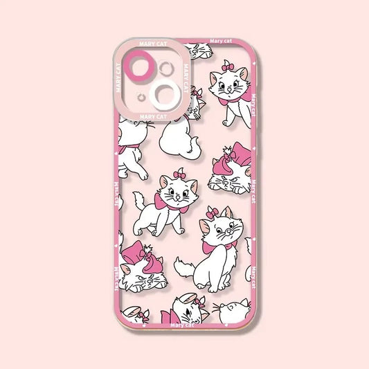 Hello Kitty and Mary Cat Clear iPhone Cases Soft Silicone