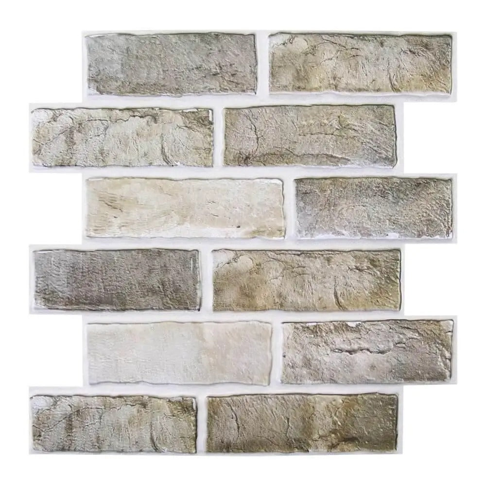 3D Faux Brick Wall Panel Red Adhesive Waterproof Tile (1PCS)
