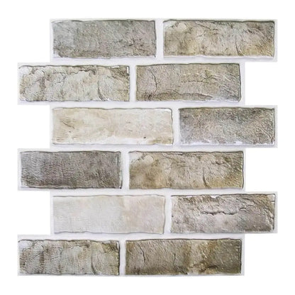 3D Faux Brick Wall Panel Red Adhesive Waterproof Tile (1PCS)